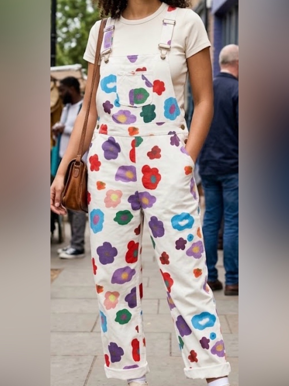 SM Wardrobe Floral Power Print Cotton
Dungarees Overalls Size L